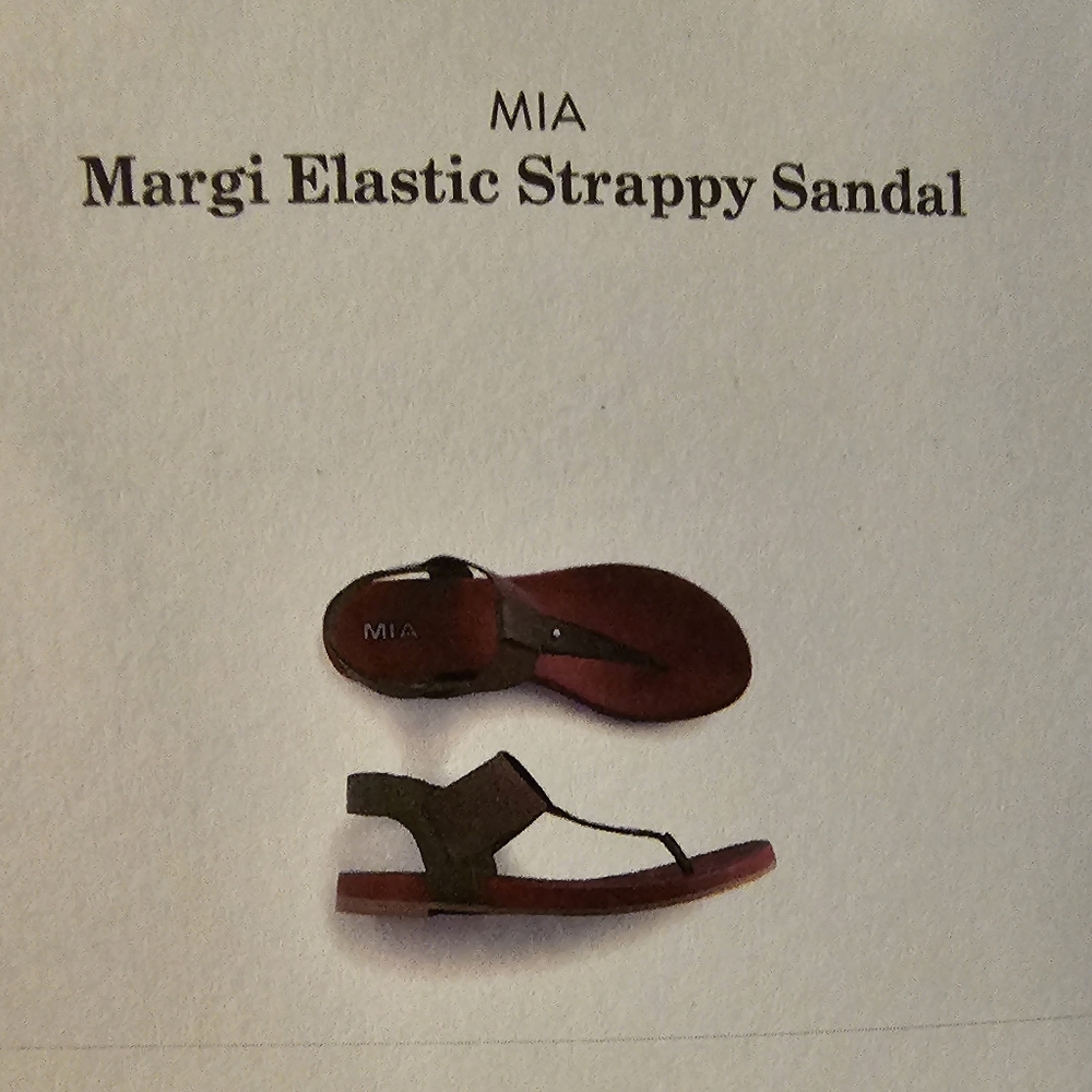 Mia Margi Elastic Strappy Sandal Olive size 7